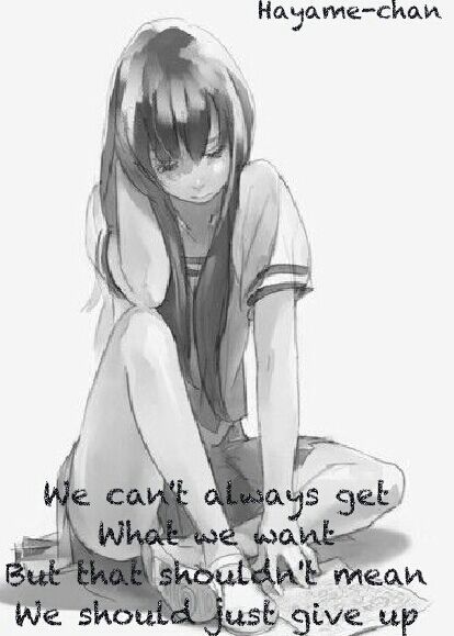 It's easier to give up.. | Anime Amino