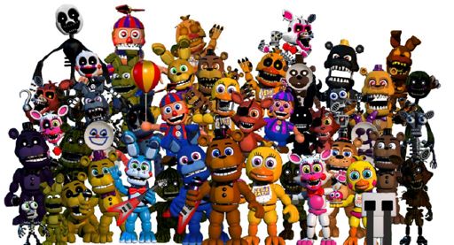 All animatronics in FNAF WORLD | Five Nights At Freddy's Amino