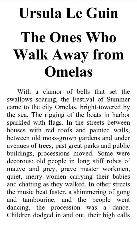 le guin the ones who walk away from omelas