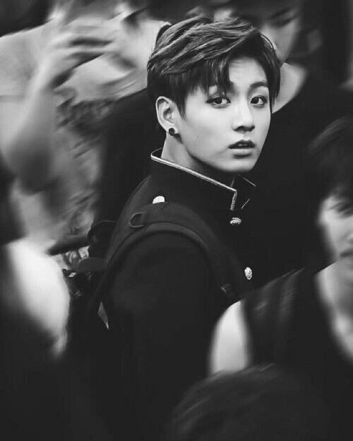 Jungkook in Black and White | ARMY's Amino