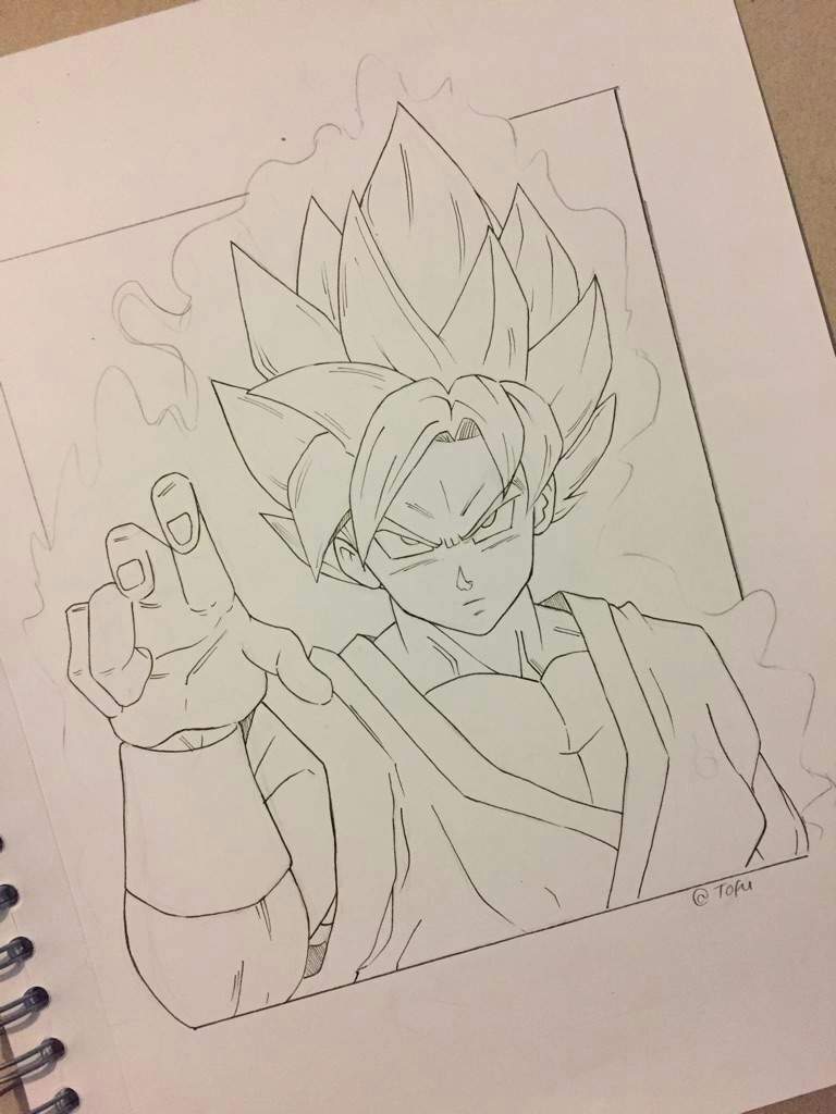 Empezando a dibujar Goku SSGSS Kaioken x10 | DRAGON BALL ESPAÑOL Amino