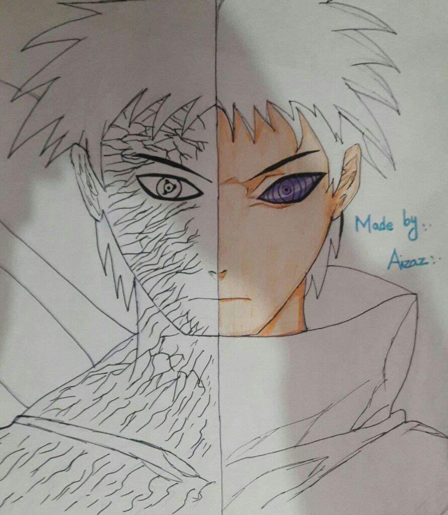 My New Drawing of Obito Uchiha⚡⚡⚡ Naruto Amino