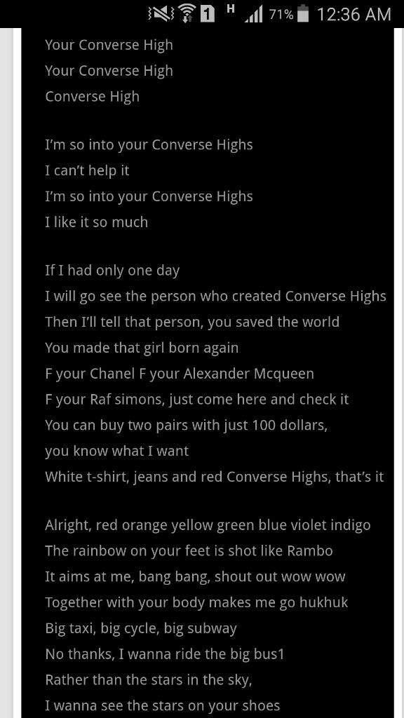 converse high bts lyrics translation