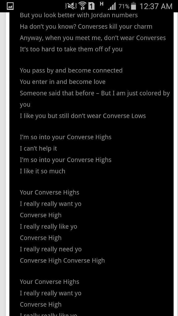 converse high lyrics in english