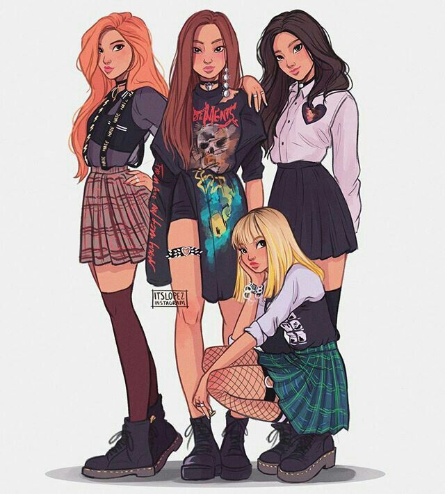 Blackpink animated by itslopez | Kpop FanArt Amino