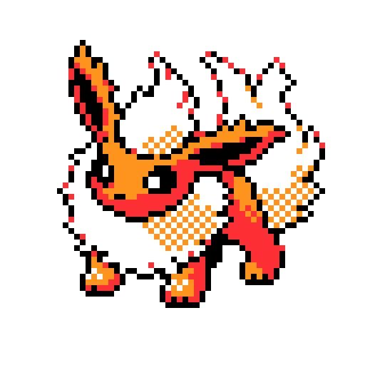 Pixel Art Flareon | •Pokémon• En Español Amino