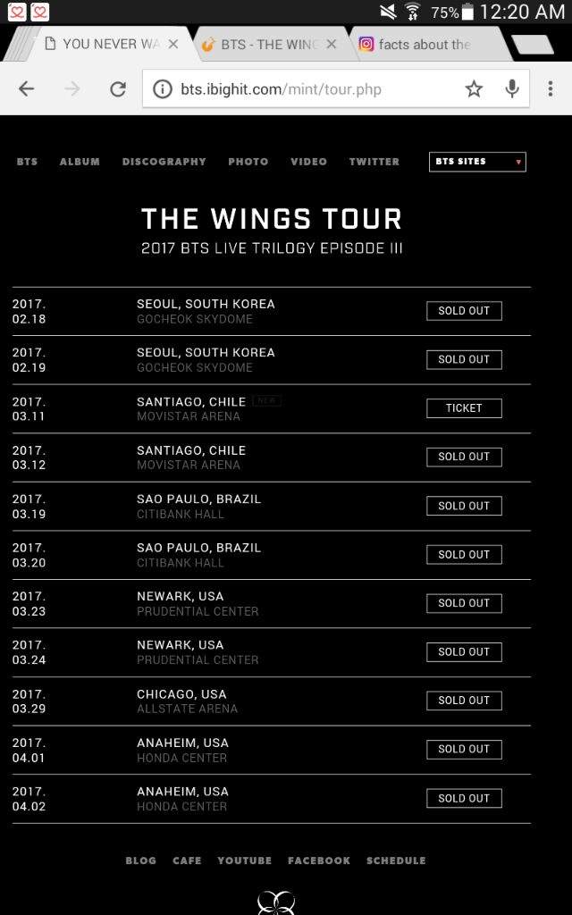 wings tour bts dates