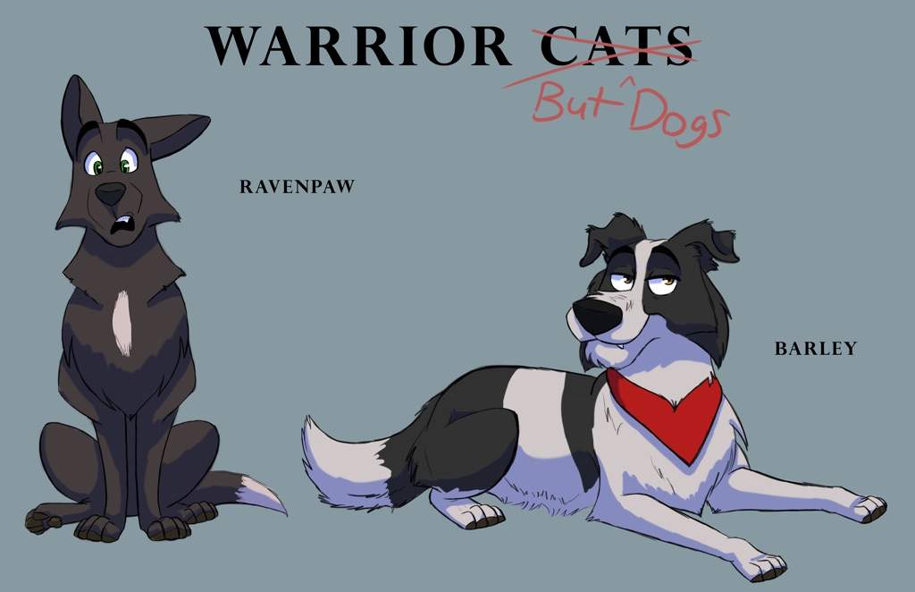 Ravenpaw and Barley: warrior cats but dogs | Animation Art + MAP Amino