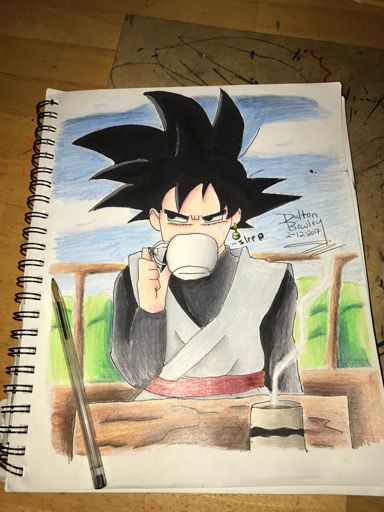 Goku black drinking tea | DragonBallZ Amino