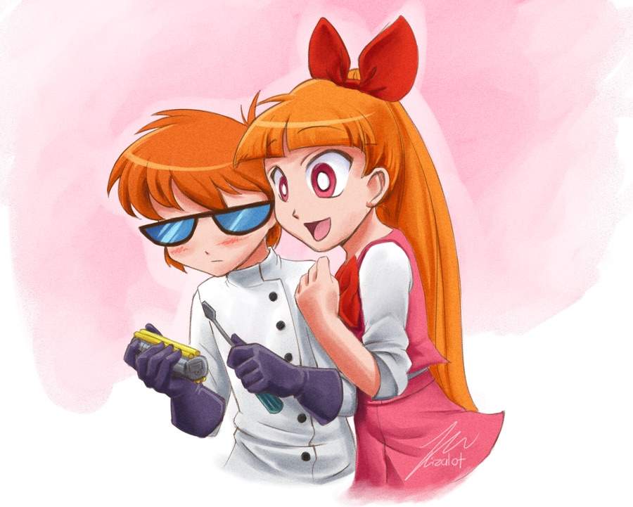 powerpuff girls blossom and brick and dexter