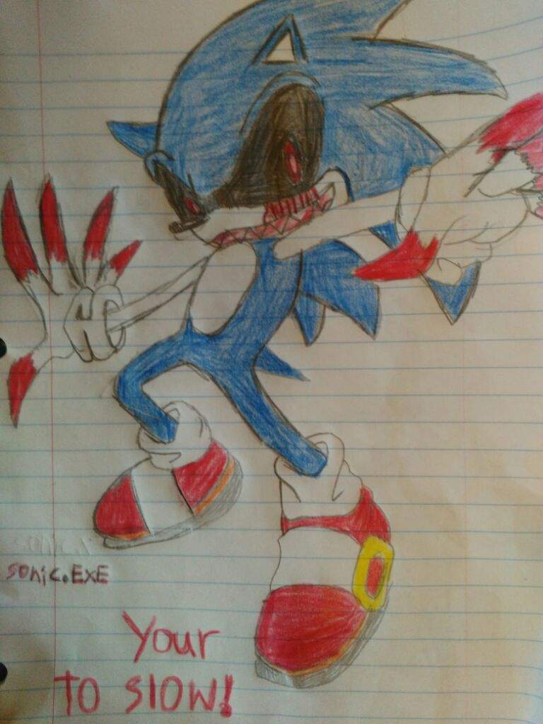 Sonic exe рисовать