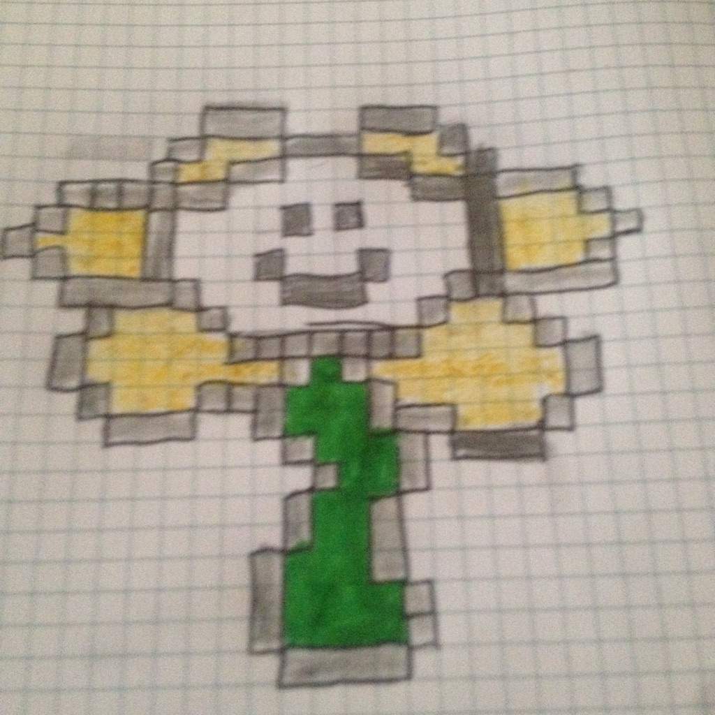 Flowey PixelArt |Pixel Grid| | Undertale Amino