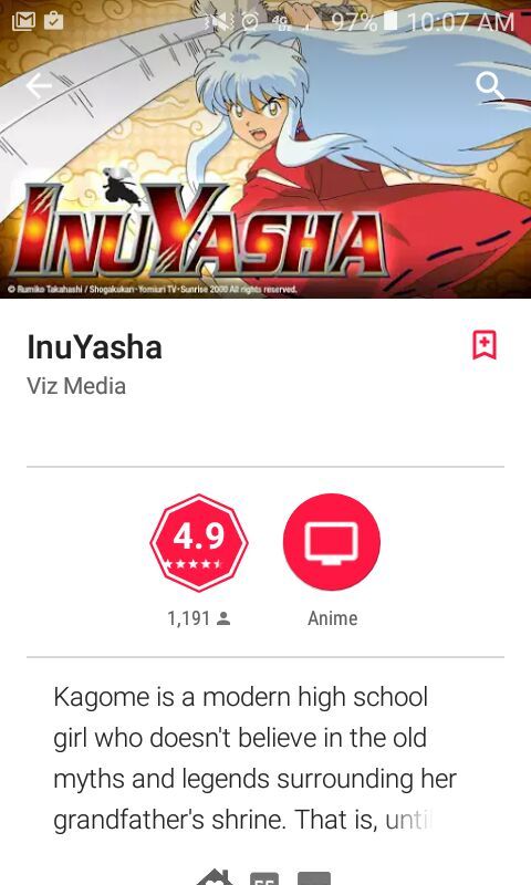 Inuyasha Anime Age Rating