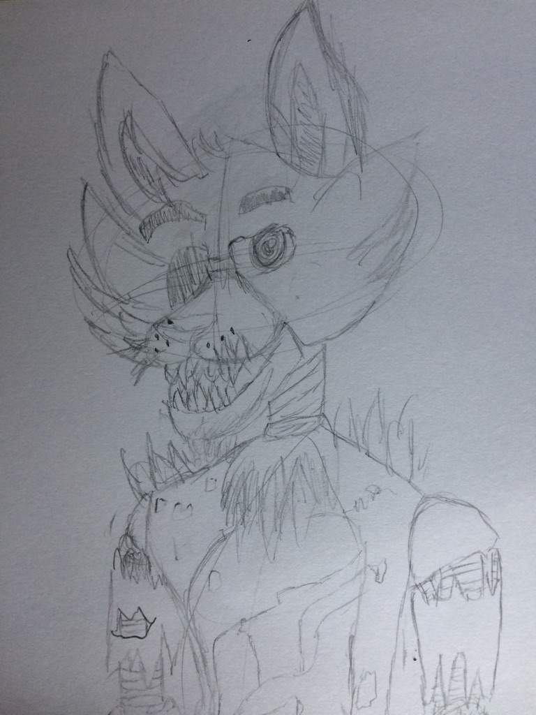 My Foxy The Pirate Fox Drawing From Fnaf1 Five Nights At - 