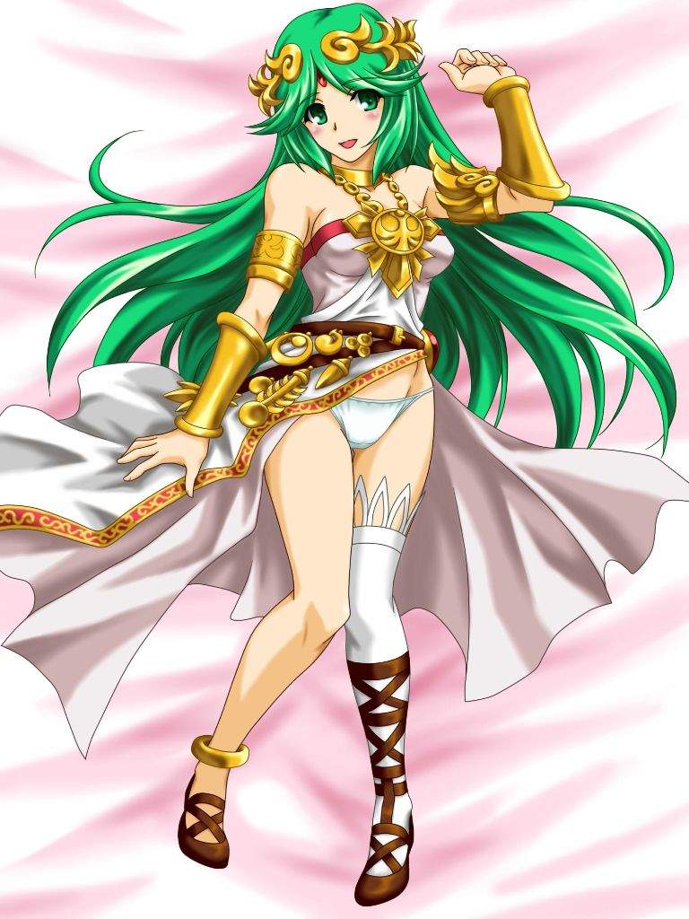Credit to a user on Pixiv.(A Palutena Dakimakura would be so be so cool to ...