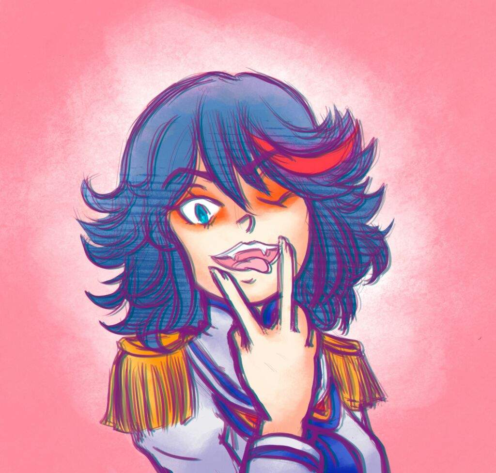 kill la kill ryuko wearing junketsu