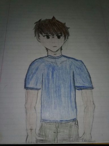 anime guy side view standing