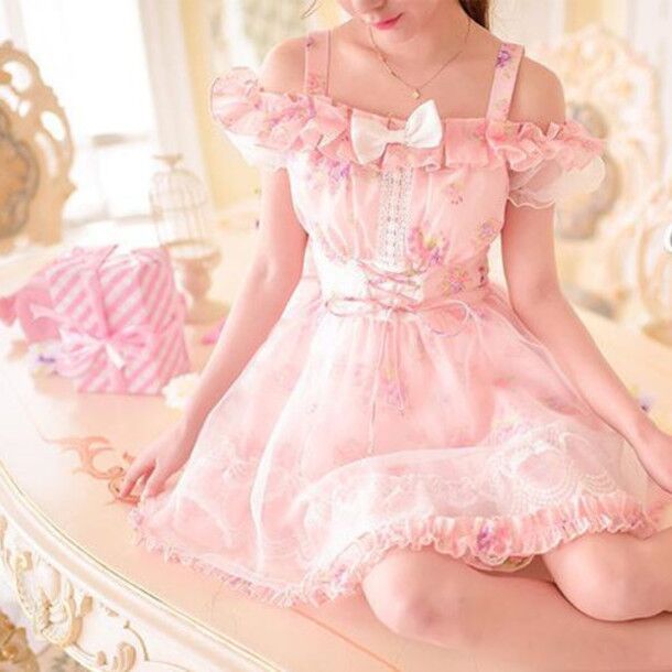 kawaii pink dress