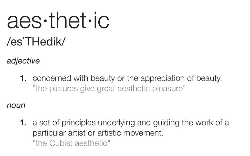 Aesthetic Meaning In English