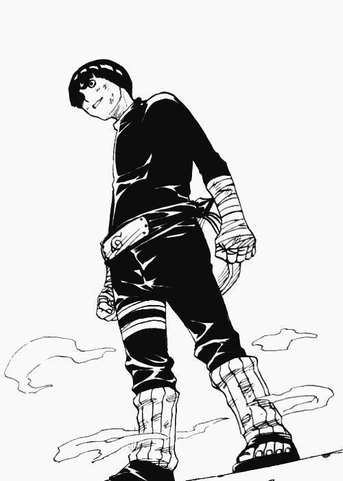 Rock Lee Black And White