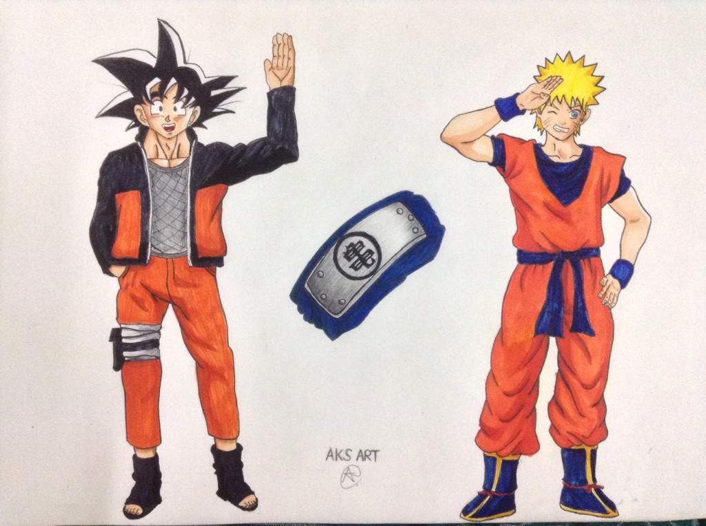 Goku And Naruto Drawing Dragonballz Amino