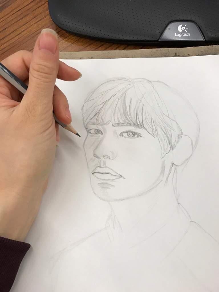 Kim Tae Hyung Drawing Outline