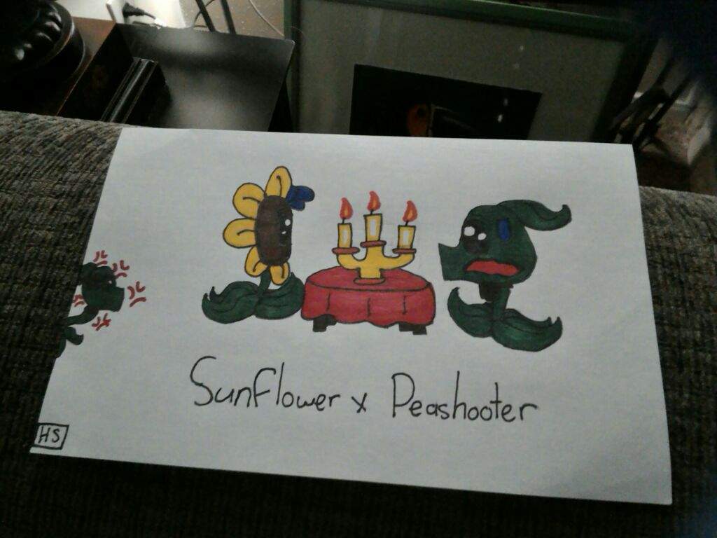 cute peashooter and sunflower