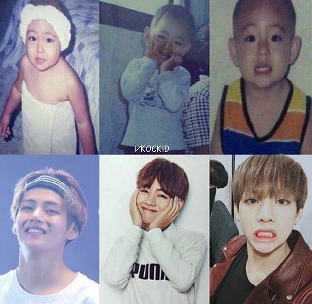 Taehyung as a kid vs. him as an adult | ARMY's Amino