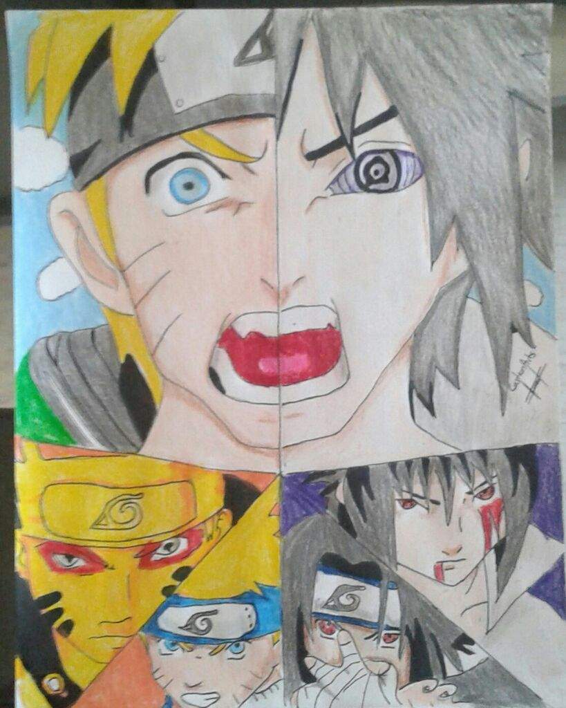 Featured image of post Como Dibujar A Naruto Y Sasuke para darle color al dibujo intercalo dos m todos