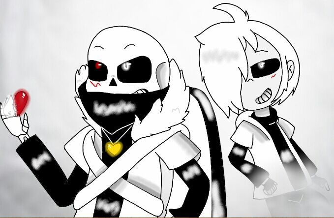 Cross sans e cross chara desenho - Cross sans and cross chara drawing ...