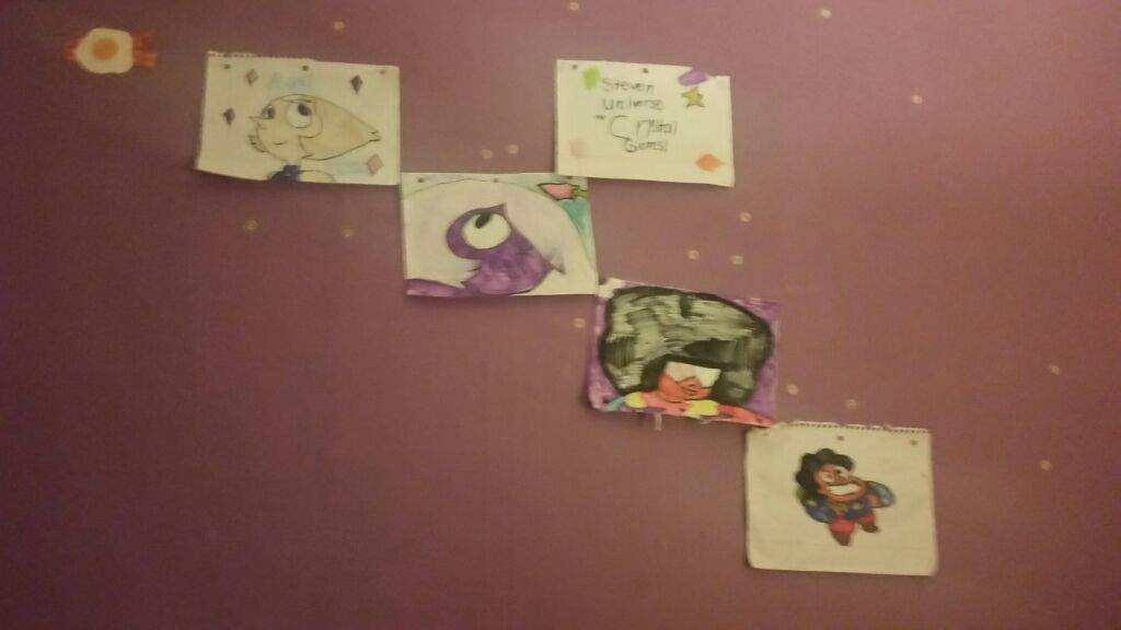 Drawing Pearl Steven Universe Amino The Crystal Gems On My Bedroom Wall Drawing So Far