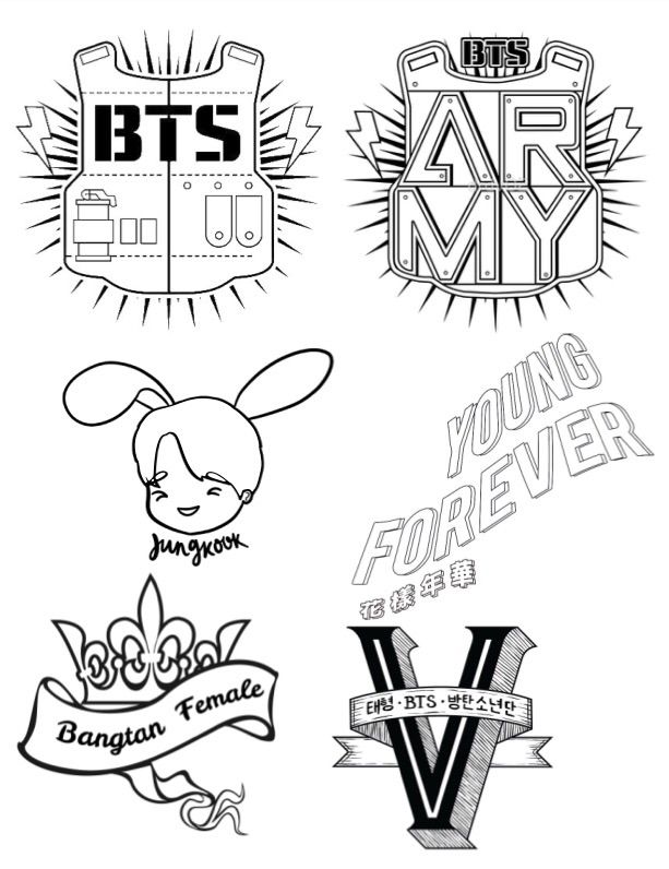 Download BTS Coloring Pages | ARMY's Amino