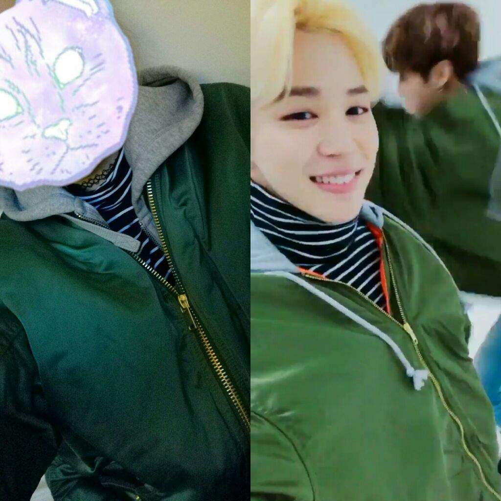 jimin green bomber jacket
