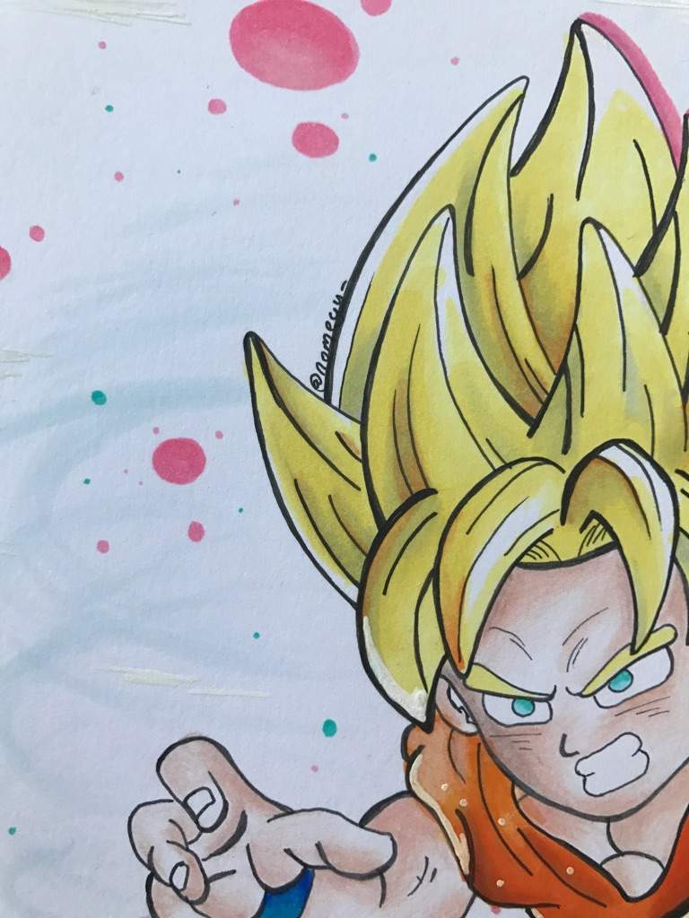 Gt Goku Ssj Copic Marker Drawing 