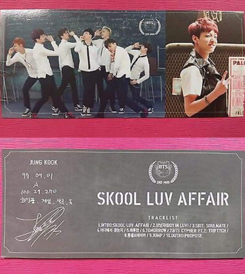 Bts Photocard Translation Skool Luv Affair Army S Amino