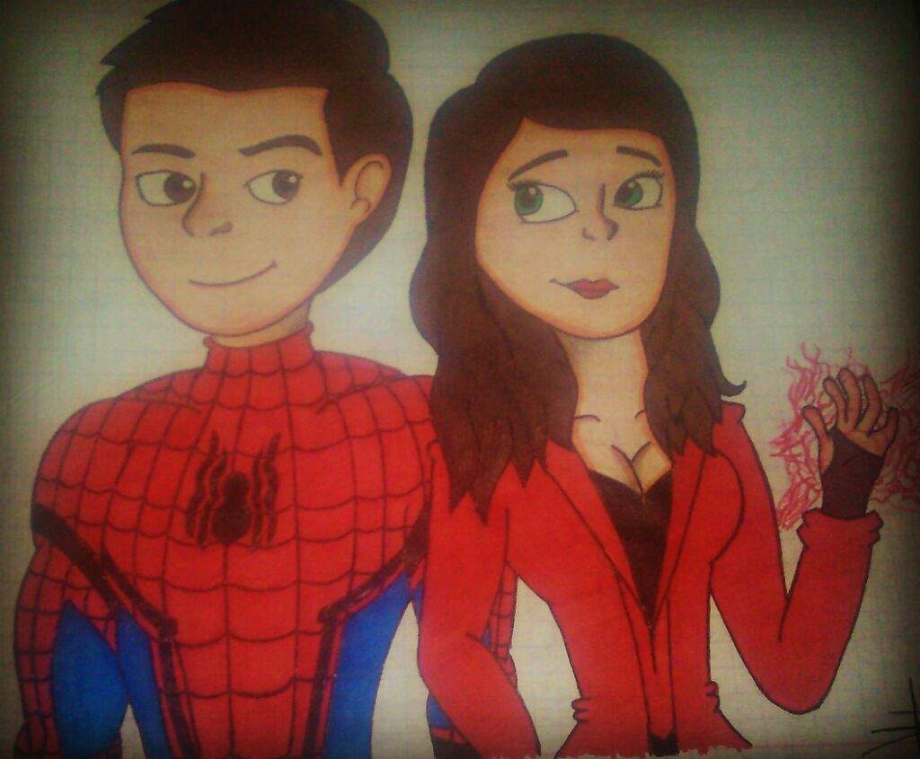 Spiderman and Scarlett Witch | •Arte Amino• Amino