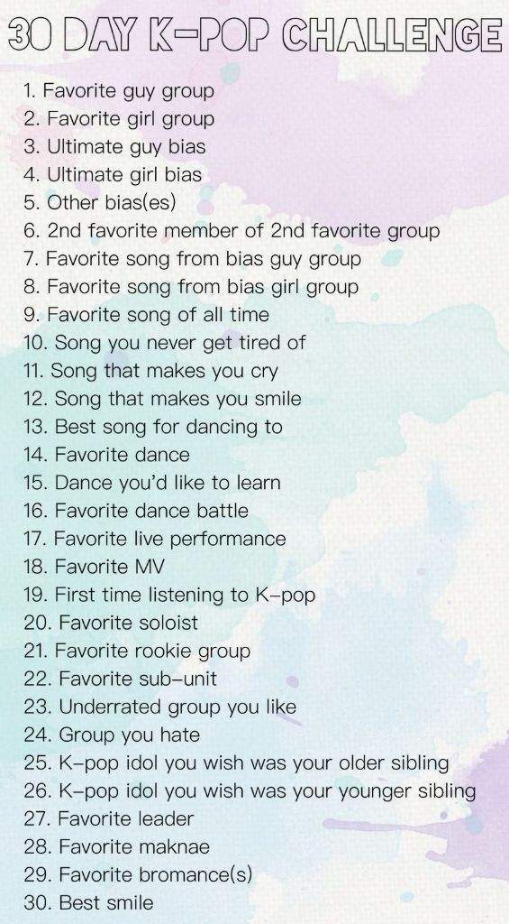 30 Day Kpop Challenge | K-Pop Amino