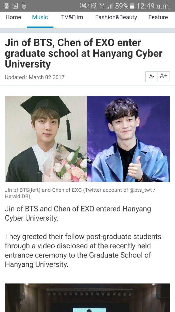 Jin has enrolled into Hanyang Cyber University! | ARMY's Amino