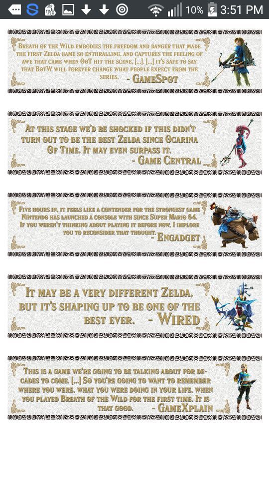 Breath Of The Wild Review Scores And Quotes Zelda Amino