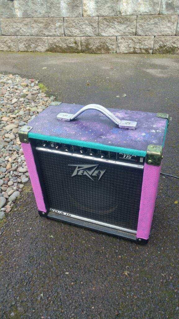 painted guitar amp