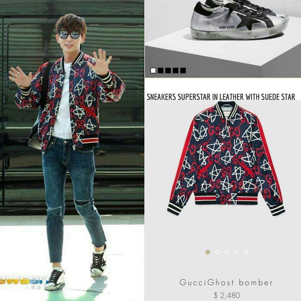 guccighost star bomber jacket