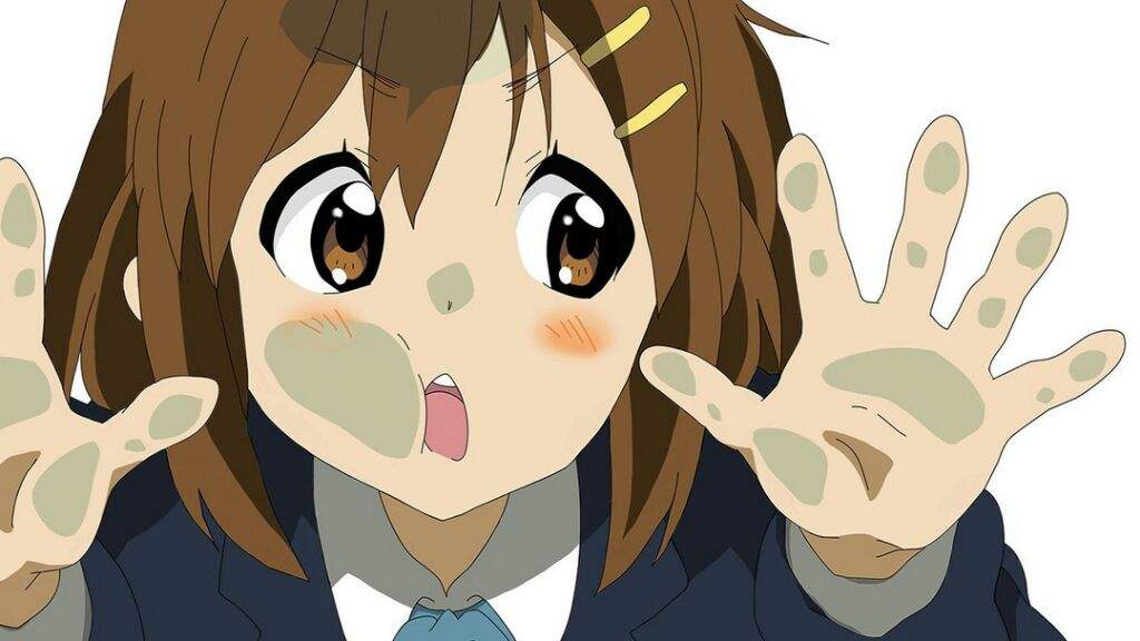 Anime girl hands up