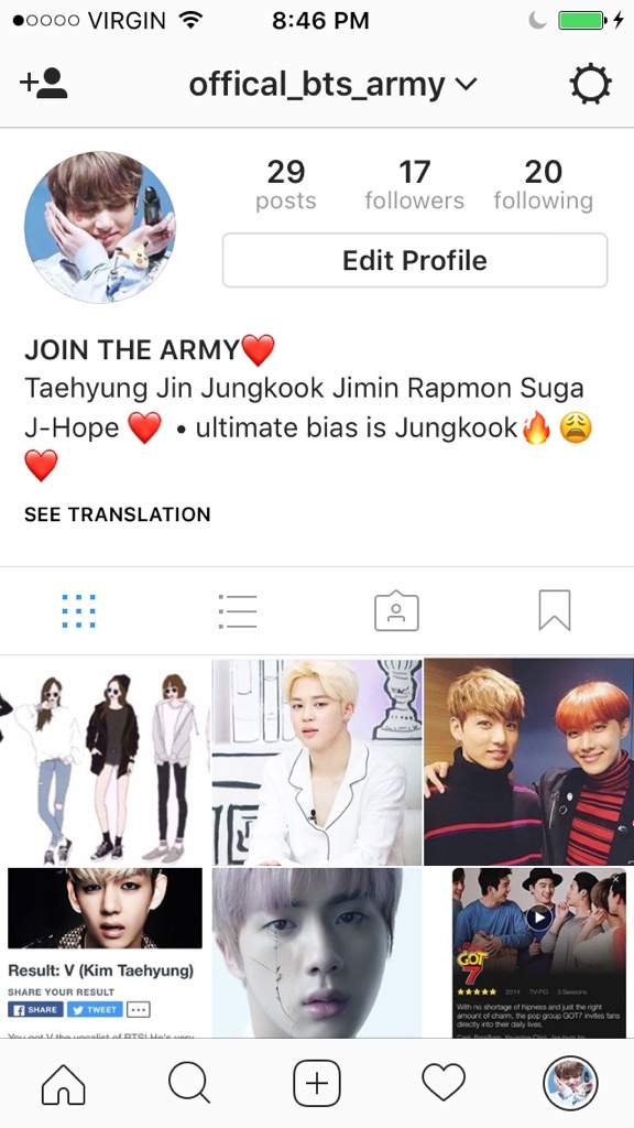 Jungkook Bts Profile Instagram Famous Person