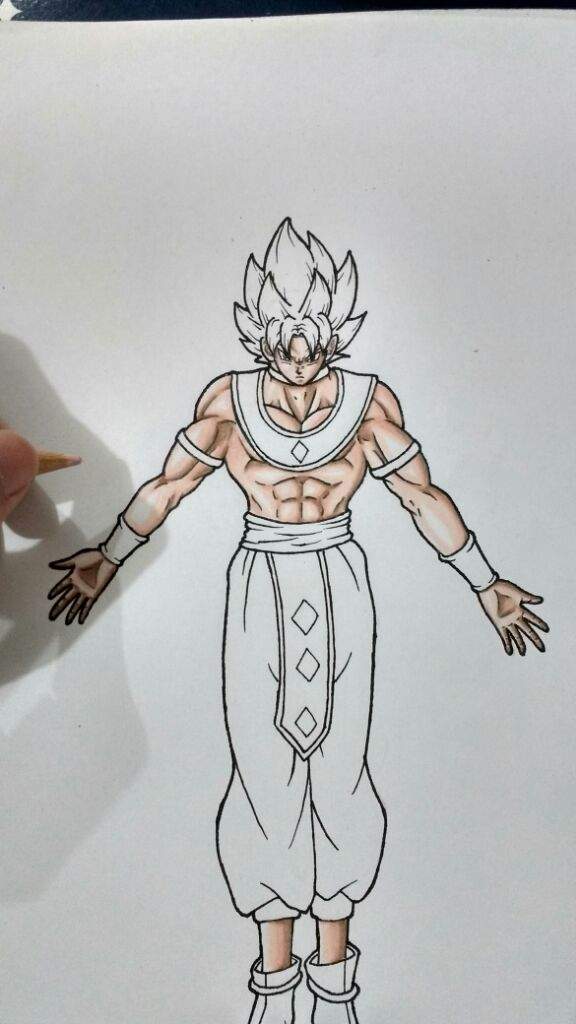 Como dibujar a Goku dios de la destrucción | •Anime• Amino