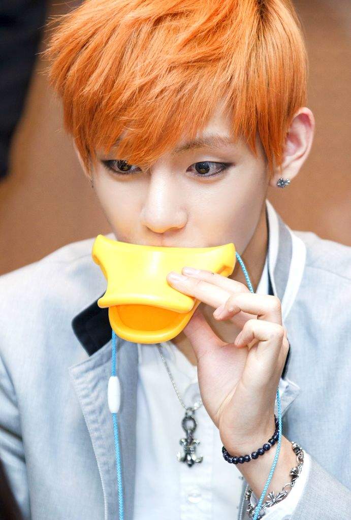 Tae orange hair | Wiki | K-Pop Amino