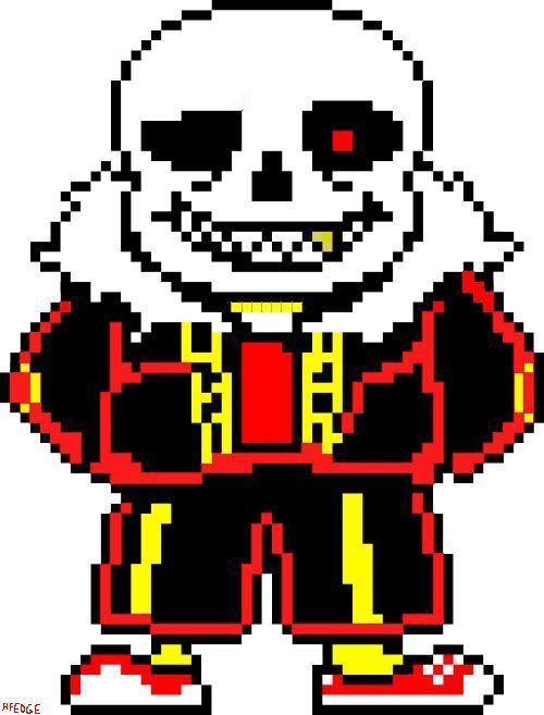 HardFell Sans (Edge/Edgy) art/pixelart | Undertale Amino