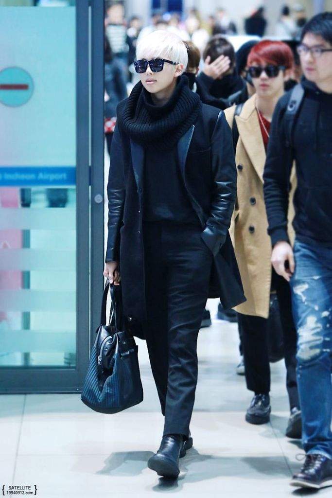 Bts Members' All-Black Airport Fashion | Korean Fashion Amino