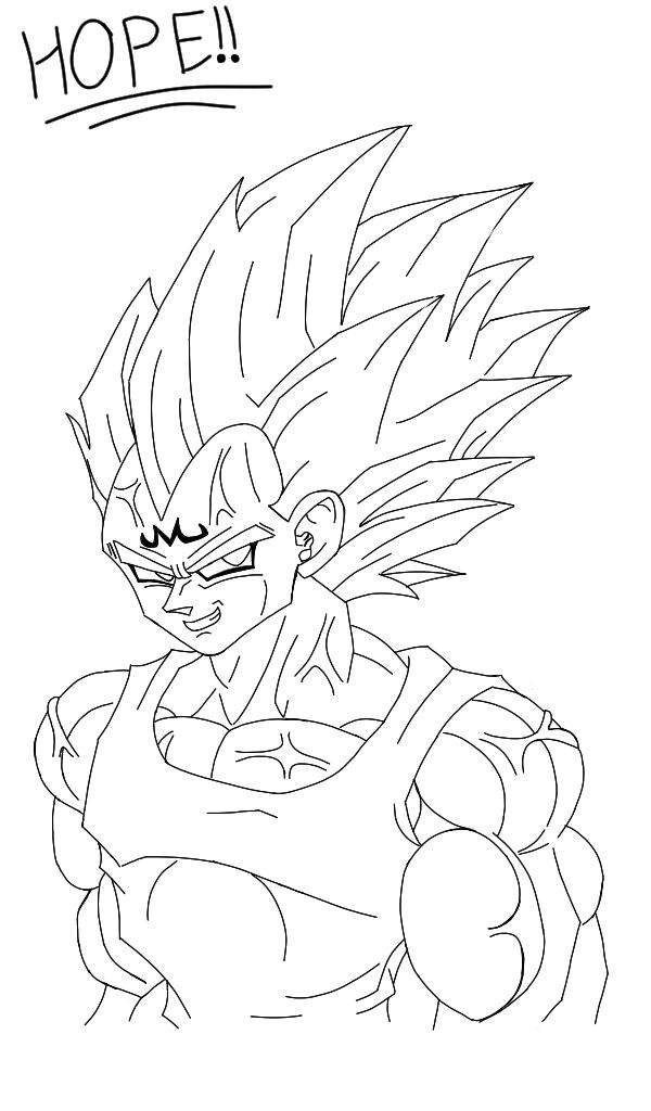 Majin Vegeta Coloring Pages