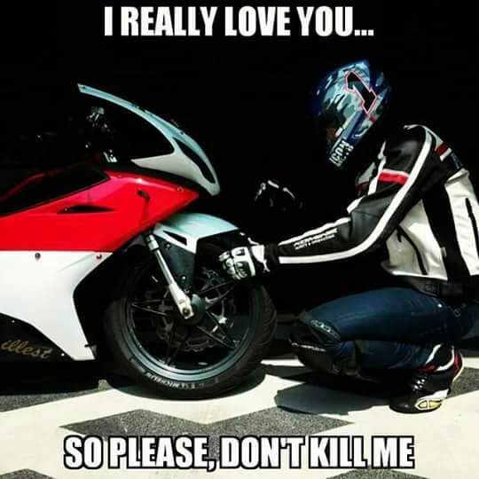 I really love you, so please, don't kill me. | Motorcycle Amino Amino