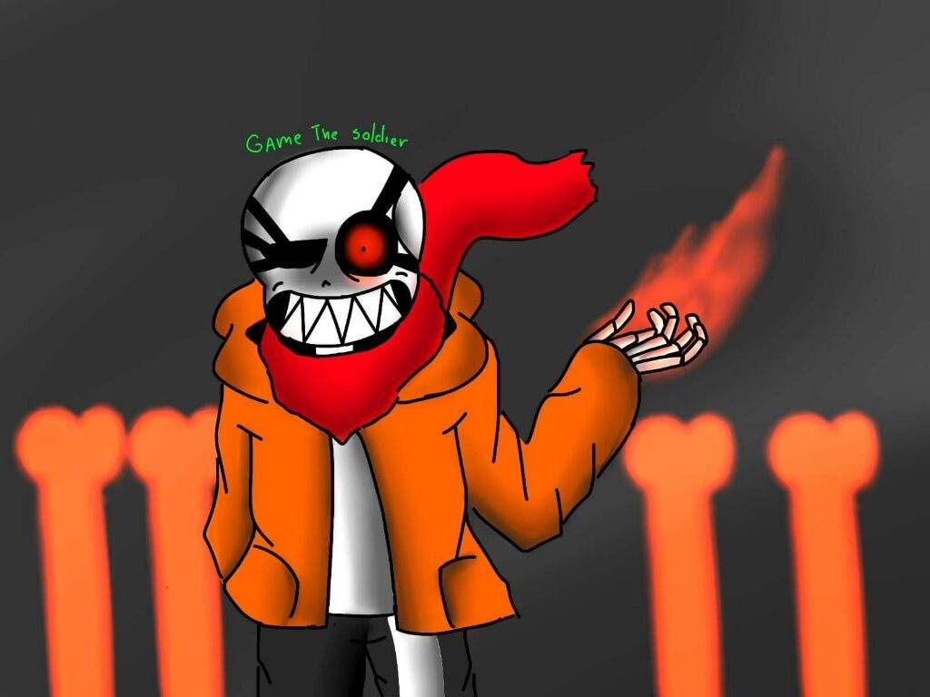 Art request flame sans done | Undertale Amino